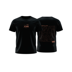 CAMISETA URKU CUMBRE- NEGRO / SALMÓN
